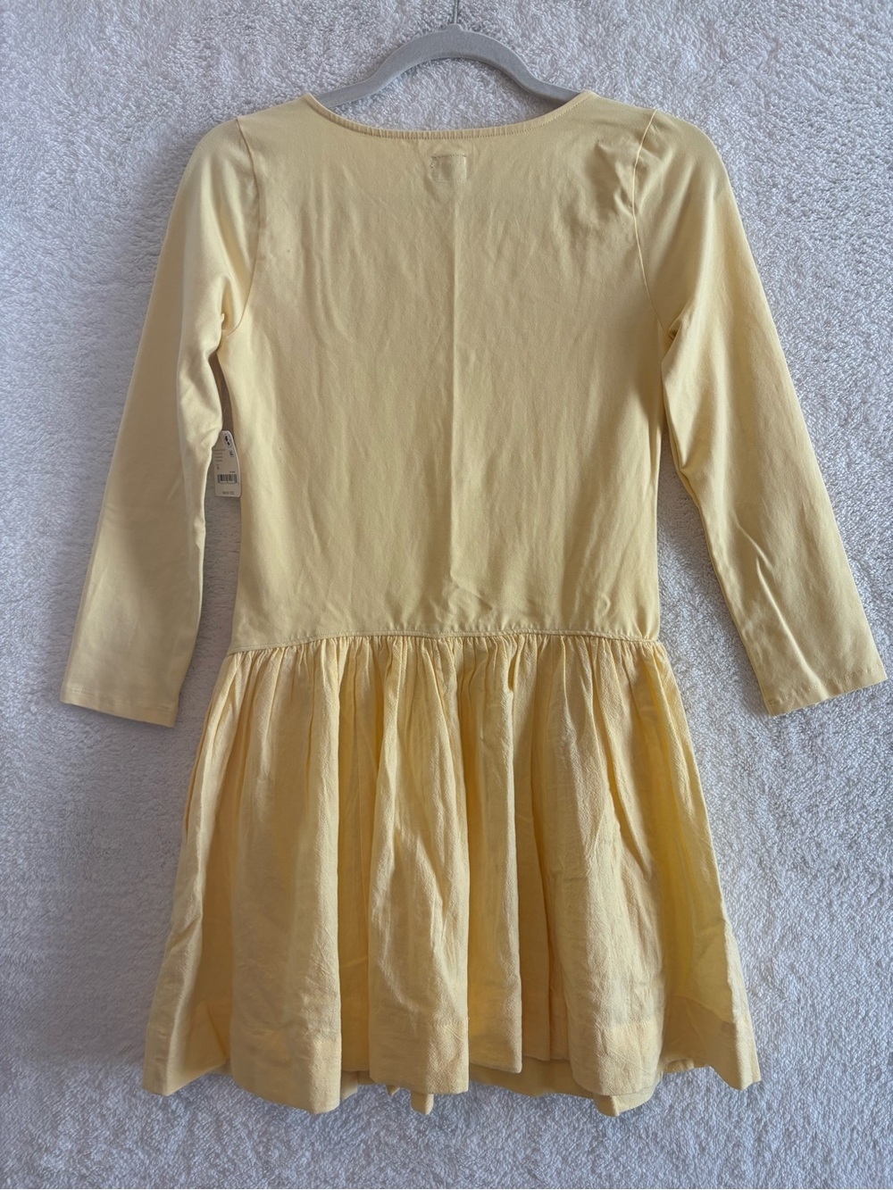 Free People free-est Onda Drop Waist Mini Dress Banana Cream Size Medium NWT - Picture 6 of 12